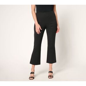 Fashion Women's Petite Pants 4P Baby Bootcut Crop Black A691717